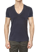 CLOSED - DYED COTTON JERSEY V-NECK T-SHIRT