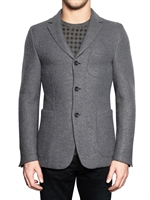 ZZEGNA - WOOL MOHAIR JERSEY BOUCLE JACKET