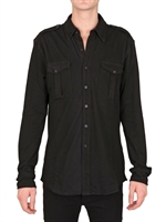 RALPH LAUREN BLACK LABEL - CAMICIA IN PIQUET DI COTONE LAVATO