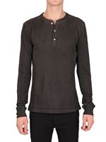 RALPH LAUREN BLACK LABEL - WASHED RIB JERSEY LONG SLEEVED T-SHIRT