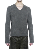 PRINGLE OF SCOTLAND - WOOL AND CASHMERE CABLE KNIT SWEATER