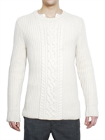 PRINGLE OF SCOTLAND - CASHMERE AND WOOL WOVEN KNIT SWEATER