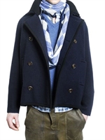 PRINGLE OF SCOTLAND - KNIT WOOL PEA COAT