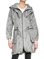 ADIDAS BY STELLA MCCARTNEY - CAPPOTTO CON CAPPUCCIO IN NYLON STAMPATO