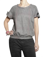 SUZIE WINKLE - PRINCE OF WALES KARIERTES WOLL TOP
