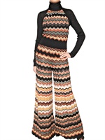 M MISSONI - ZIG ZAG STRETCH KNIT JUMPSUIT