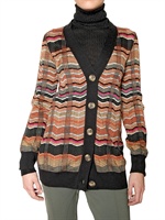 M MISSONI - LUREX KNIT CARDIGAN SWEATER