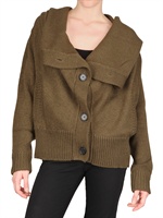 KAI AAKMANN - HOODED WOOL KNIT CARDIGAN SWEATER