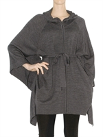 KAI AAKMANN - HOODED WOOL KNIT CARDIGAN SWEATER