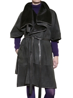 TERZAKOU - DOUBLED FACE RABBIT FUR COAT
