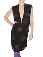 CHRISTOPHE SAUVAT - BESTICKTES GEORGETTE KLEID