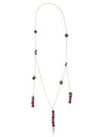 HEDONE ROMANE - AGATE AND HEMATITE NECKLACE - PINK
