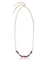 HEDONE ROMANE - AGATE AND HEMATITE NECKLACE - PURPLE