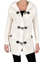 REVERSE - HOODED WOOL KNIT DUFFLE STYLE SWEATER
