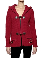 REVERSE - SHORT WOOL KNIT DUFFLE STYLE SWEATER