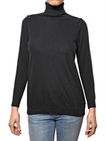 PARRONCHI - WOOL KNIT WITH STUDDED SWEATER