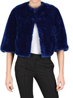 SHI4 - CROPPED ECO MINK FUR COAT
