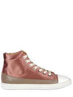 ALOUETTE - CALFSKIN AND SATIN SNEAKERS