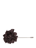LANVIN - TWILL SILK ROSE PIN