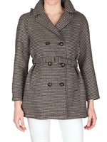 SEE BY CHLOE' - CAPPOTTO A DOPPIO PETTO IN LANA JACQUARD