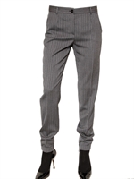 DOLCE & GABBANA - PINSTRIPED STRETCH WOOL TROUSERS