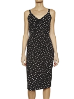 DOLCE & GABBANA - DRUCK CHARMEUSE SPITZEN KLEID