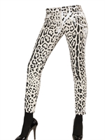 DOLCE & GABBANA - LEOPARD PRINT DENIM STRETCH JEANS