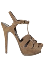 YVES SAINT-LAURENT - 140MM TRIBUTE  SUEDE SANDALS