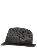 DOLCE & GABBANA - WOOL FELT WITH LACE APPLIQUÉ HAT