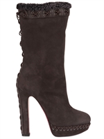 CHRISTIAN LOUBOUTIN - 140 MM STEP N ROLL SUEDE BOOTS