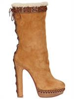 CHRISTIAN LOUBOUTIN - 140 MM STEP N ROLL SUEDE BOOTS