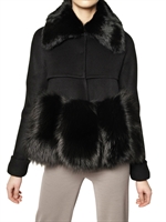 MAURIZIO PECORARO - RABBIT & FOX FUR WOOL CASHMERE JACKET