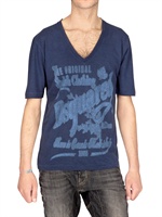 DSQUARED - COTTON LINEN HEAVY JERSEY T-SHIRT