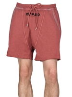 DSQUARED - WASHED FLEECE LOGO EMBROIDERY SHORTS