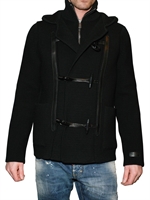 DSQUARED - DOUBLE LAYER WOOL DUFFLE STYLE COAT