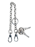 DSQUARED - DEAN DAN ENAMELED CHAINED KEY HOLDER