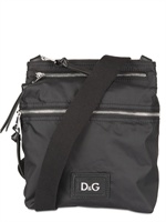 D&G - LEATHER AND NYLON SHOULDER BAG