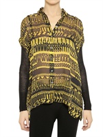 D&G - LETTER PRINTED CHIFFON SHIRT