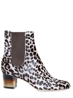 SALVATORE FERRAGAMO - 55MM PLEXI HEEL PONY SKIN EFFECT BOOTS