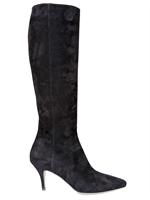 SALVATORE FERRAGAMO - 70MM SUEDE POINTY BOOTS