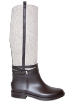 SALVATORE FERRAGAMO - PVC AND FELT BOOTS