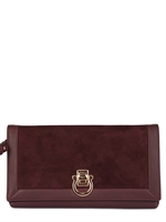 SALVATORE FERRAGAMO - PORTAFOGLIO IN PELLE CON LOGO - BORDEAUX