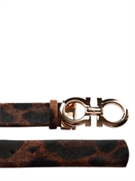 SALVATORE FERRAGAMO - ADJUSTABLE PONY SKIN EFFECT BELT
