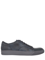 LANVIN - TECH NYLON AND CALF SNEAKERS