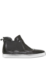 CASADEI - SNEAKERS DI PELLE LAVATA CON INSERTI ELASTICIZZATI