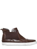 CASADEI - SNEAKERS DI PELLE LAVATA CON INSERTO ELASTICIZZATO