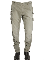 REAL THING BY MASON'S - PATCHED KNEE GABARDINE CARGO TROUSERS