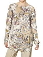 CACHAREL - PRINTED LAMBSWOOL KNIT SWEATER