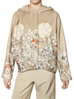 CACHAREL - PRINTED WOOL NATTÈ CAPE SWEATSHIRT