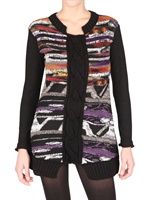 DIDIER PARAKIAN - WOOVEN KNIT MULTI COLOR SWEATER